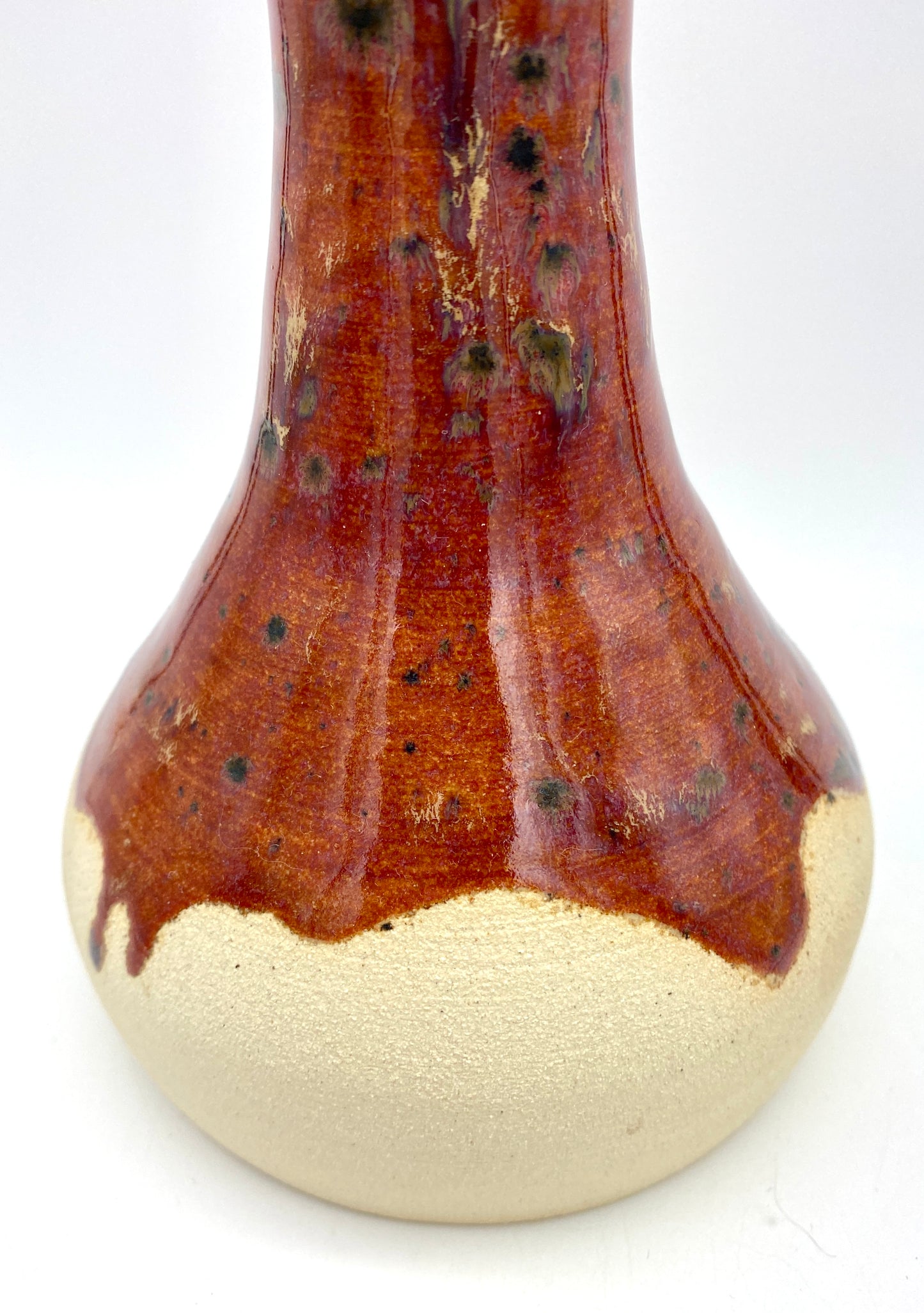 Burnt orangey red decanter
