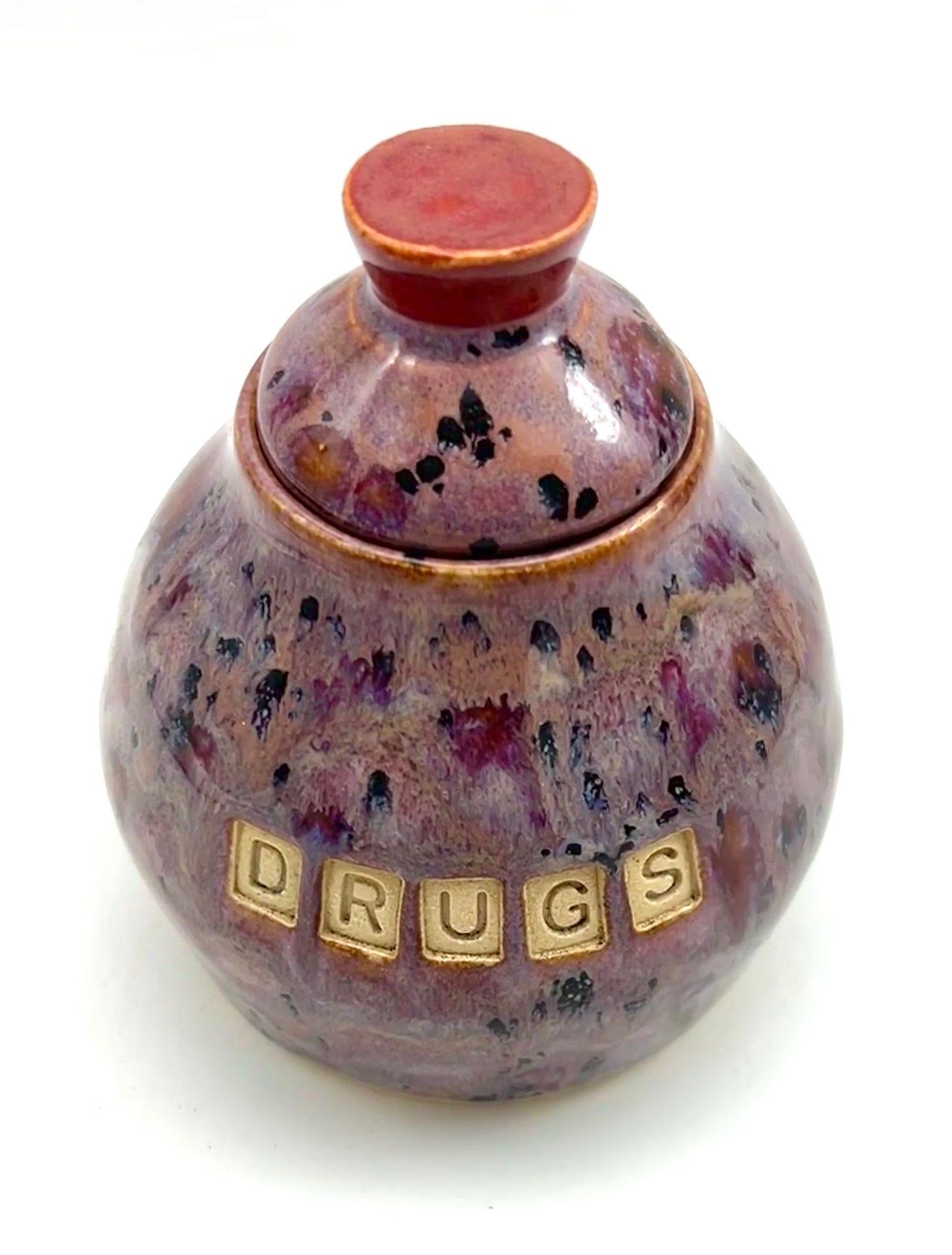 Cute lidded 'drugs' jar