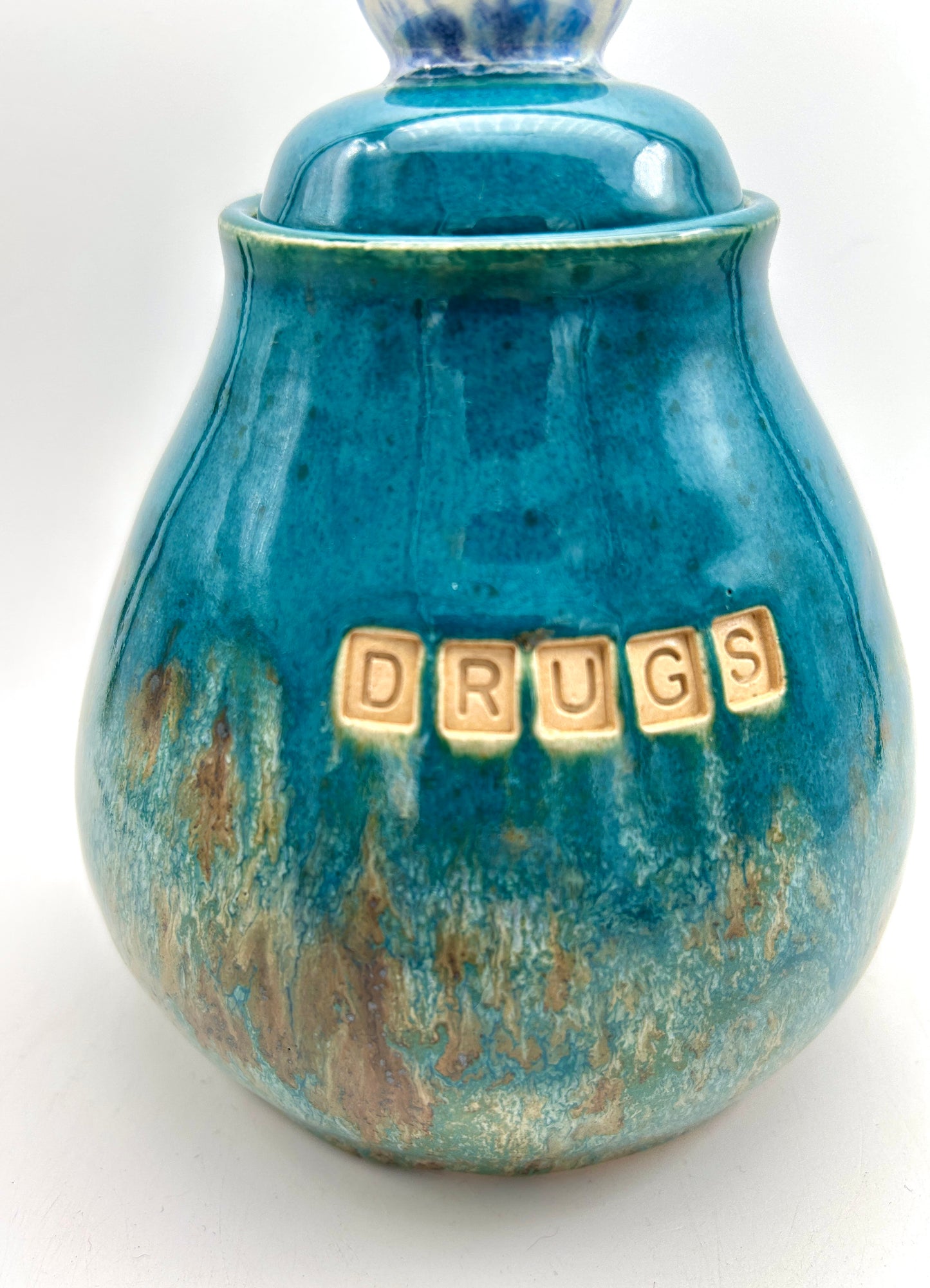 'Drugs' jar for tea, coffee, toiletries