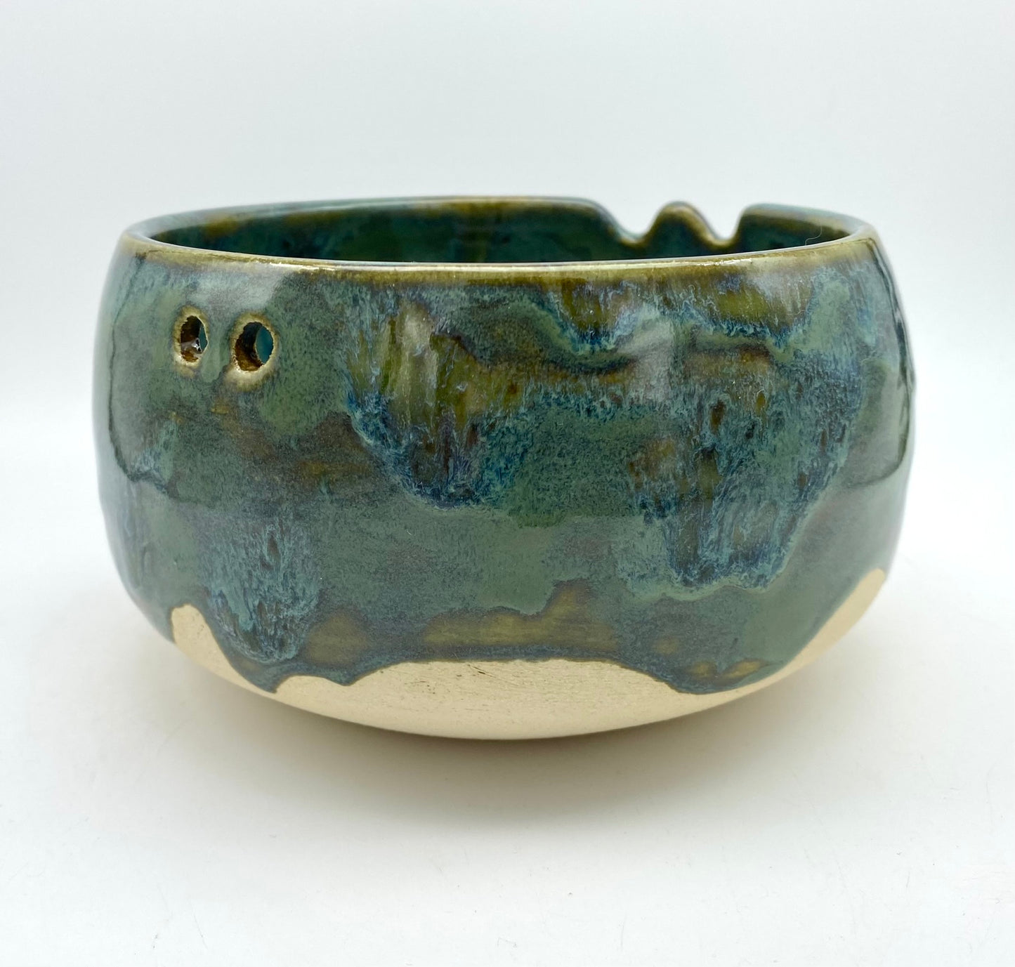 Chopstick bowl in rich dripping greens