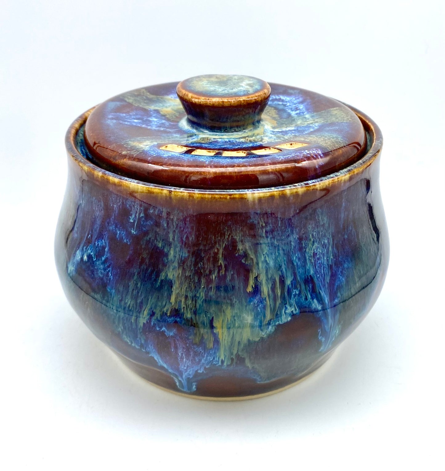 SECOND 'Drugs' lidded pot - for tea, coffee, toiletries, jewellery or decorative
