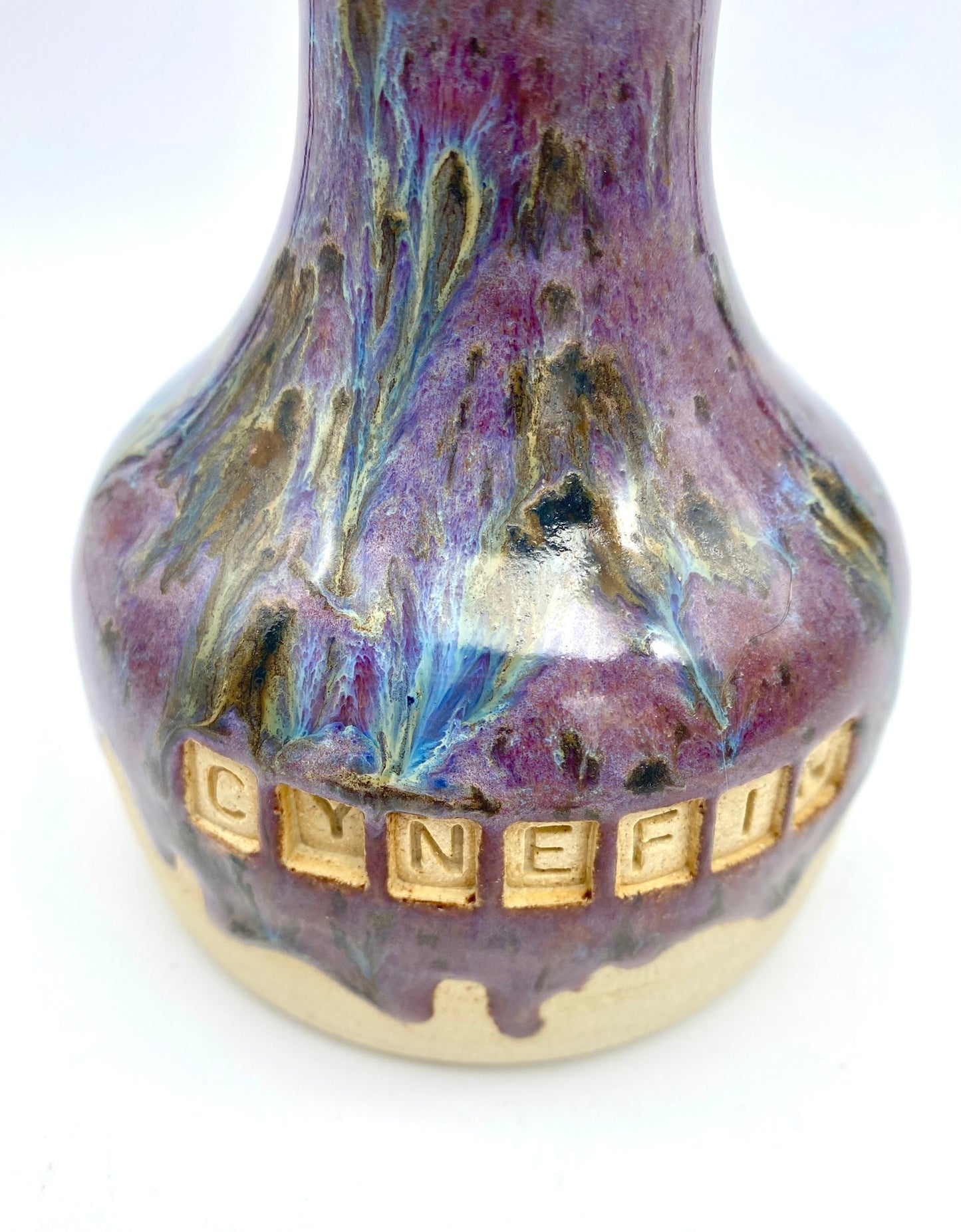 'Cynefin' vase in pretty purples