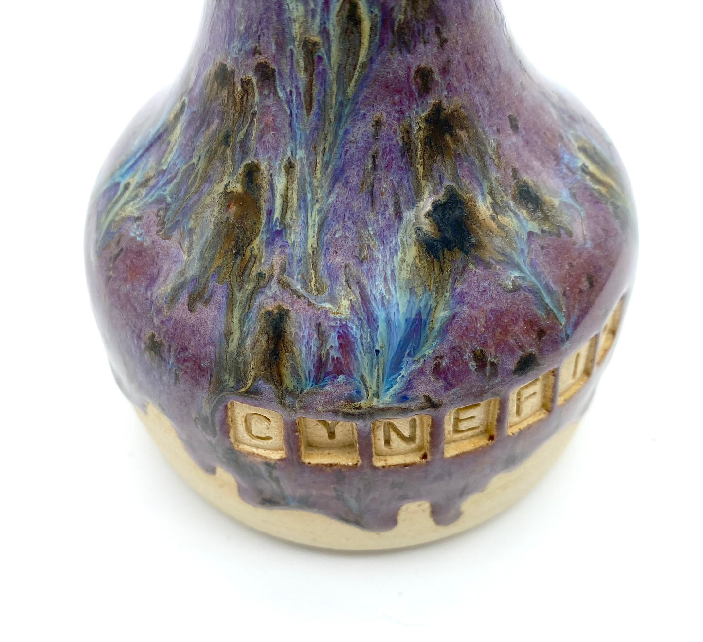 'Cynefin' vase in pretty purples