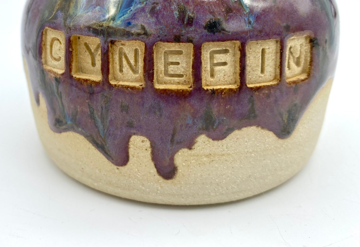 'Cynefin' vase in pretty purples