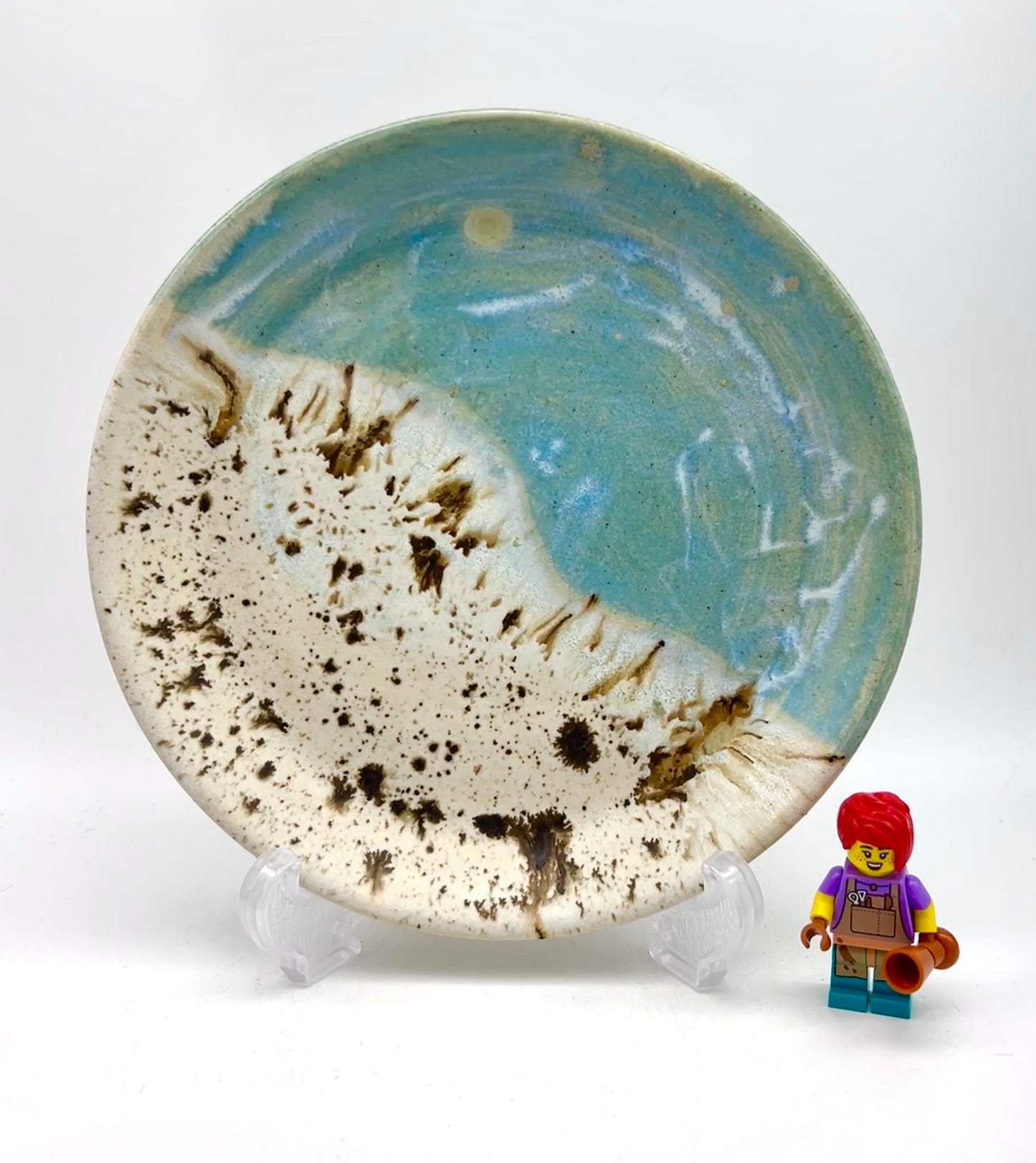 SECOND Small side plate in beach glazes