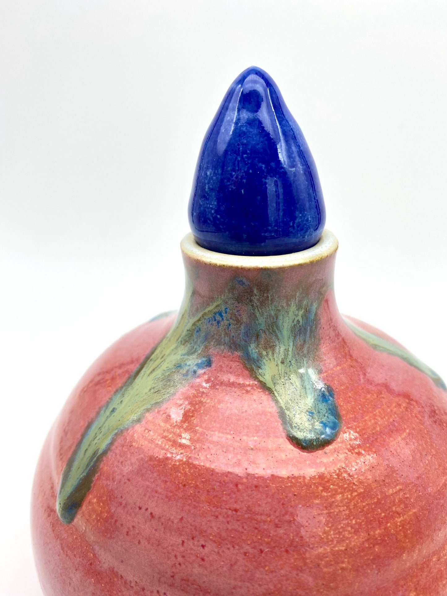 SECOND Cute pink and blue 'gammon tears' decanter