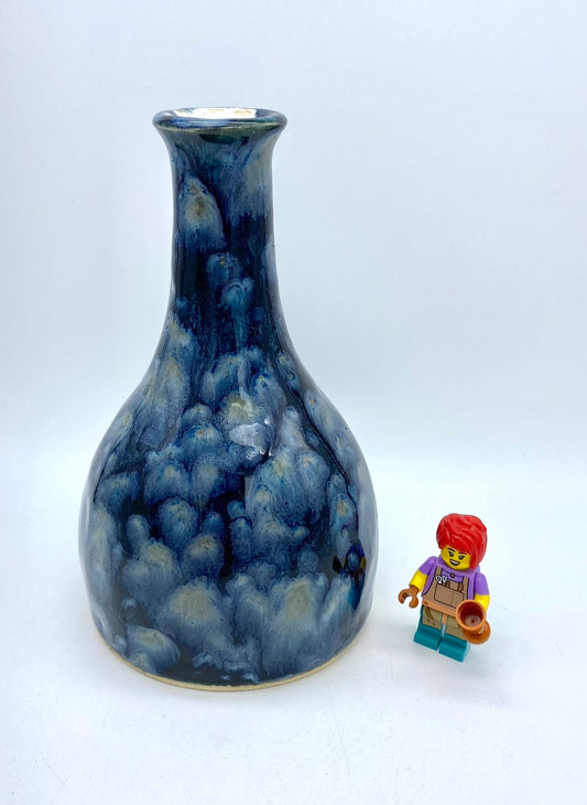 Medium stem vase in galaxy glazes