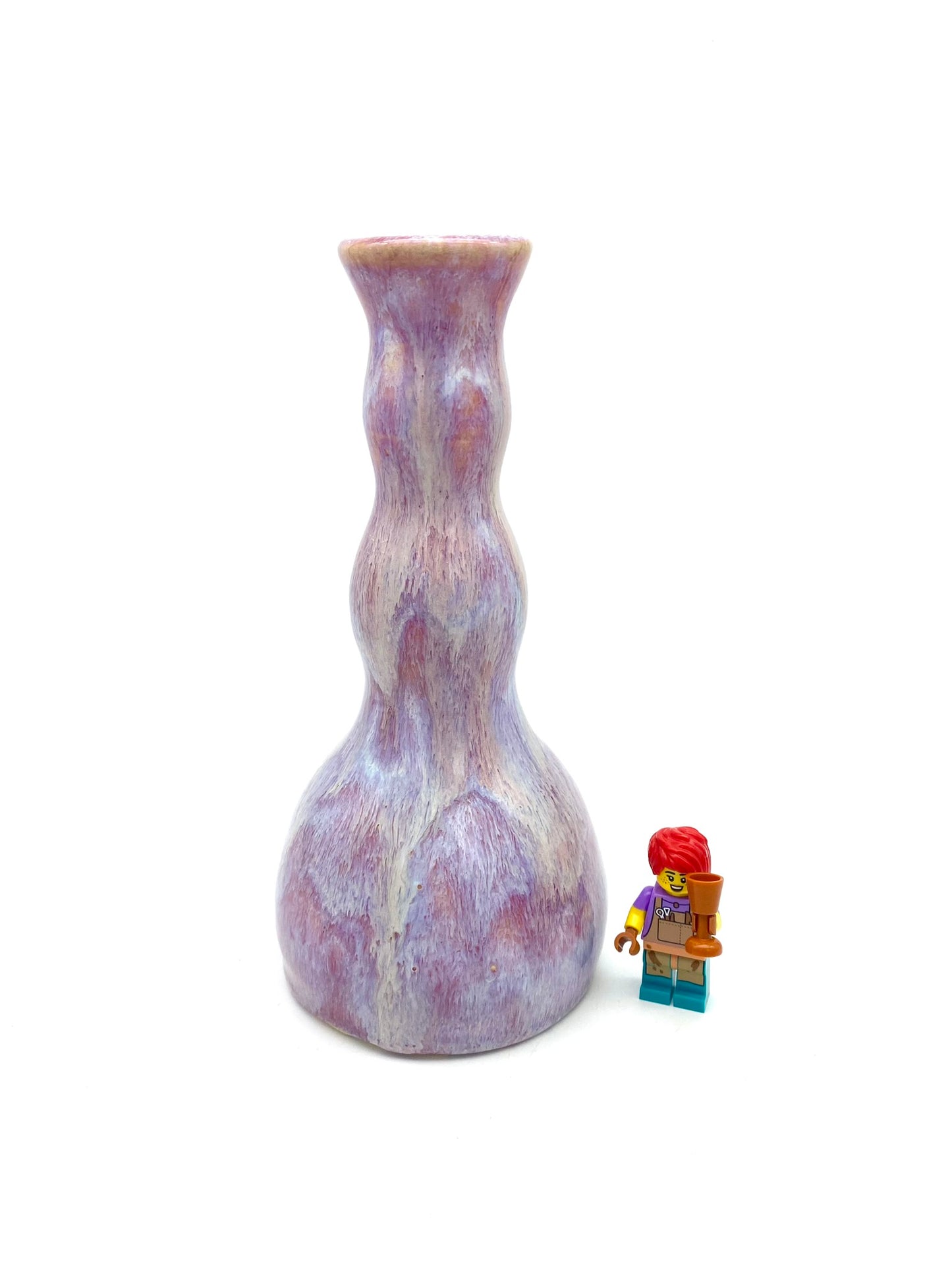 SECOND Bud vase or candlestick in dreamy pinks and purples