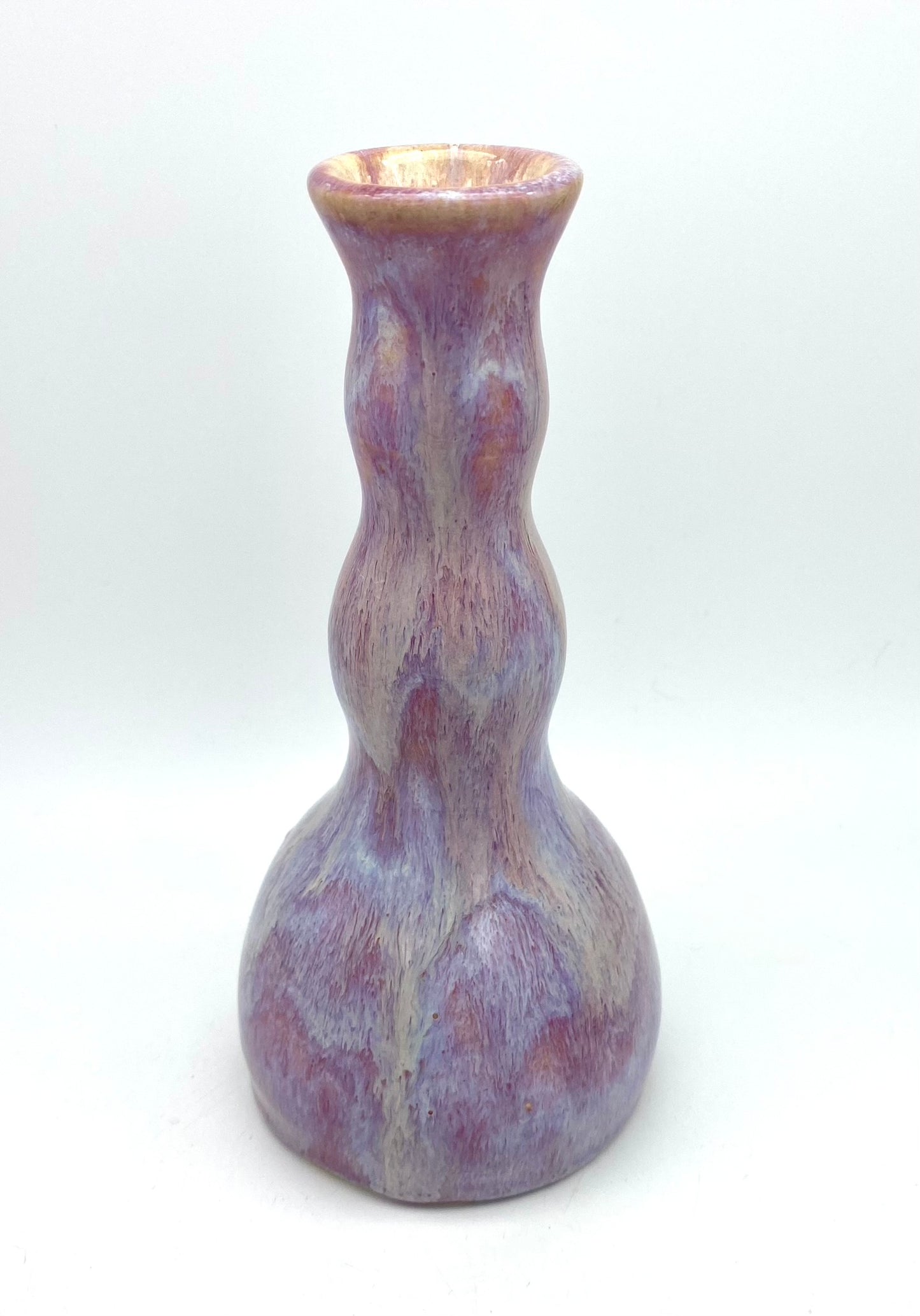 SECOND Bud vase or candlestick in dreamy pinks and purples