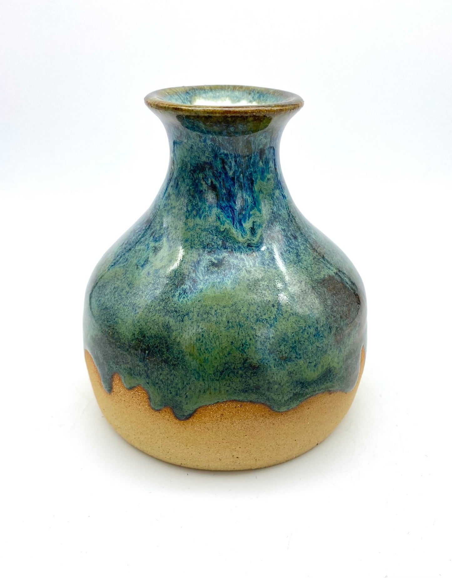 SECOND Vase in toasty clay and rich blues