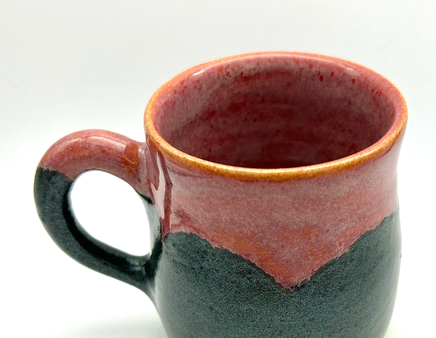 Big mug in pinks and glittery blacks