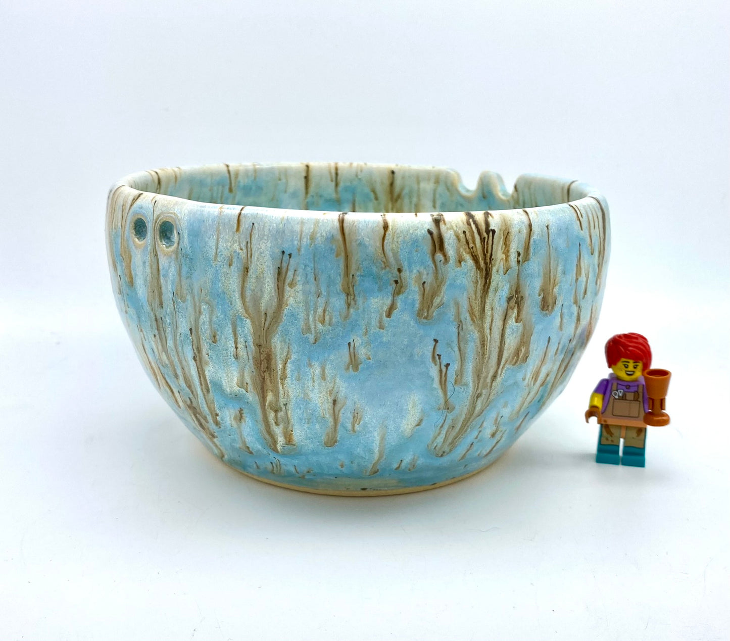 Chopstick bowl in flowing blues