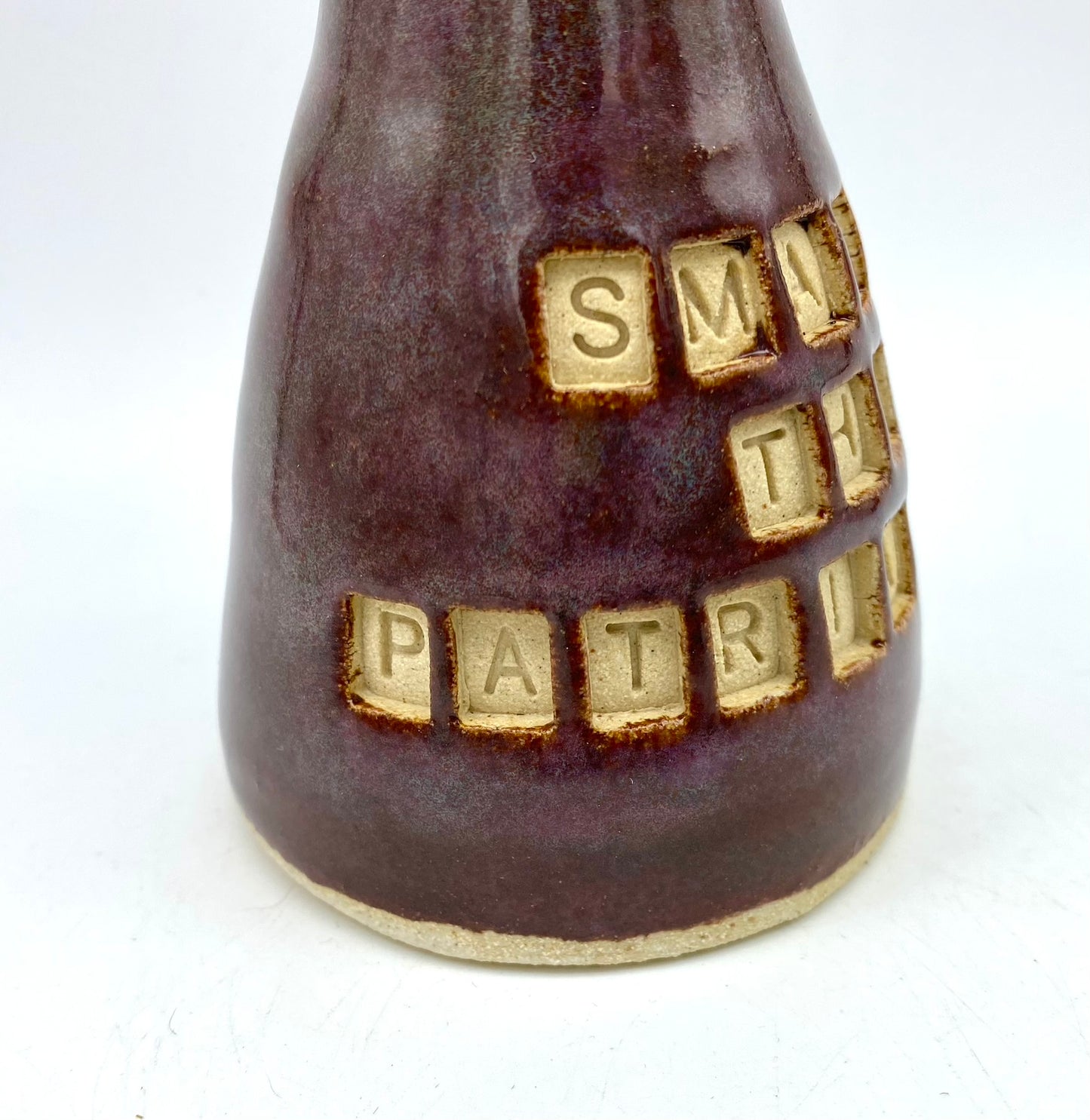 'Smash the patriarchy' stem vase or candlestick