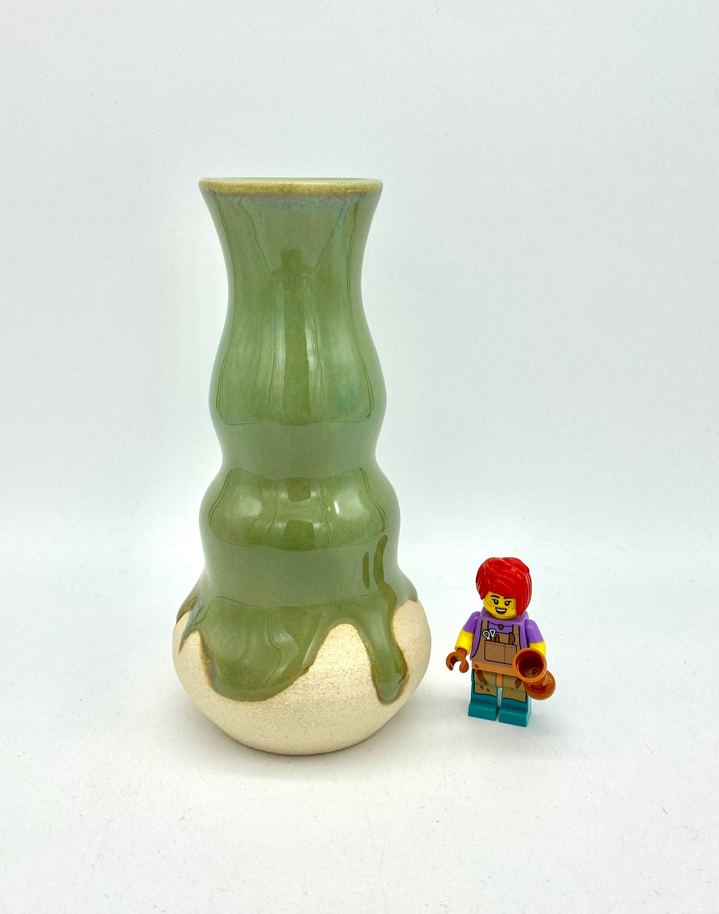 SECOND Bud vase or candlestick in spring green