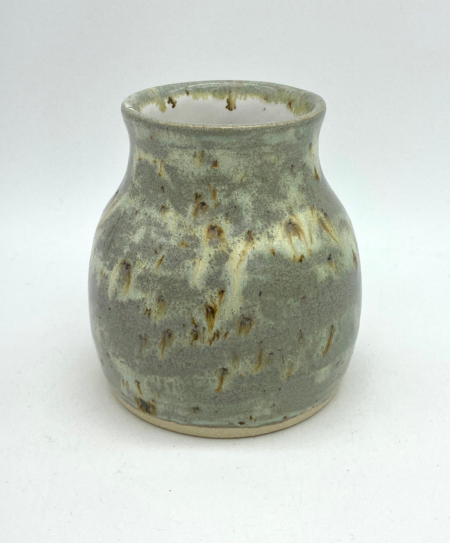 SECOND Bud vase in speckly creams and greys