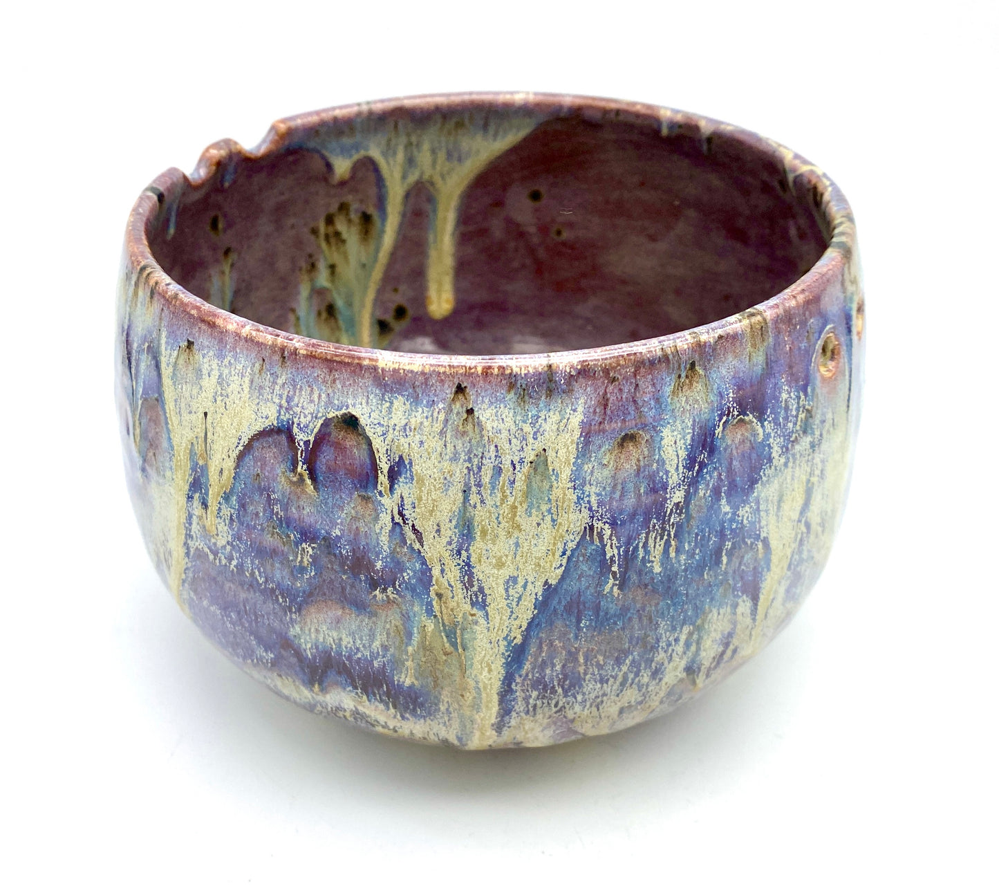 Chopstick bowl in flowing purples