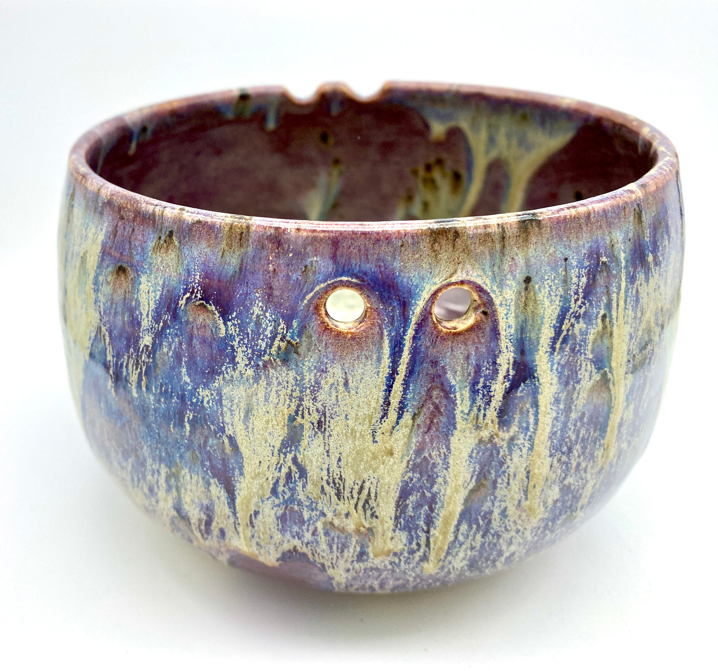 Chopstick bowl in flowing purples