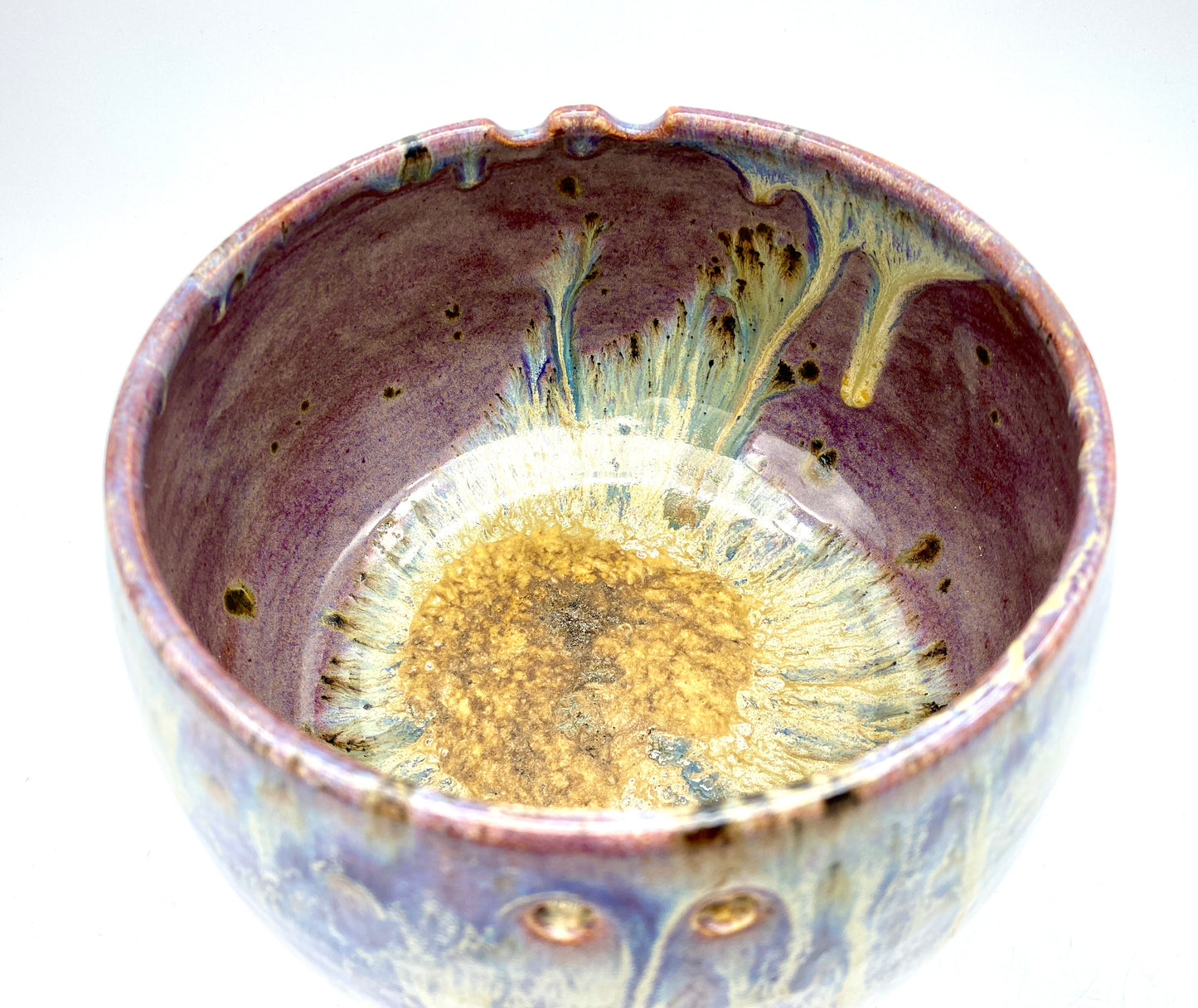 Chopstick bowl in flowing purples