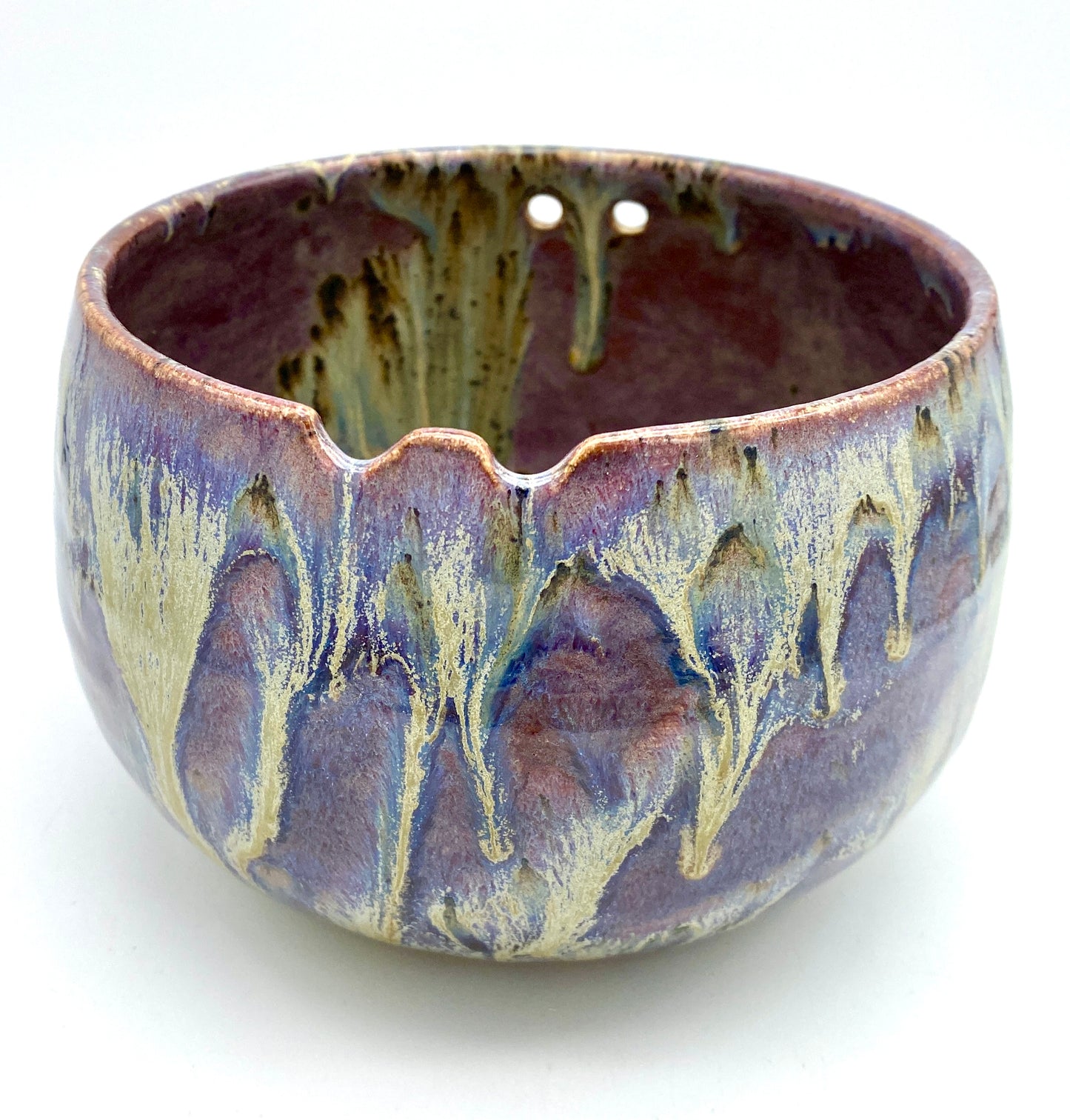 Chopstick bowl in flowing purples