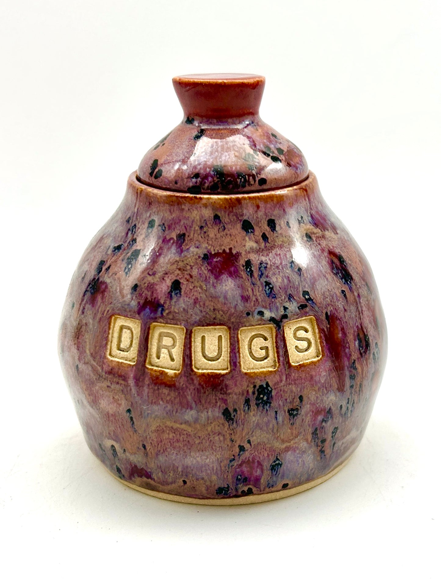 Cute lidded 'drugs' jar