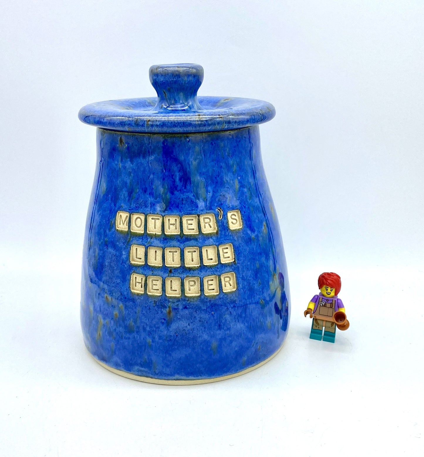 COMMISSION 'Mother's little helper' lidded jar