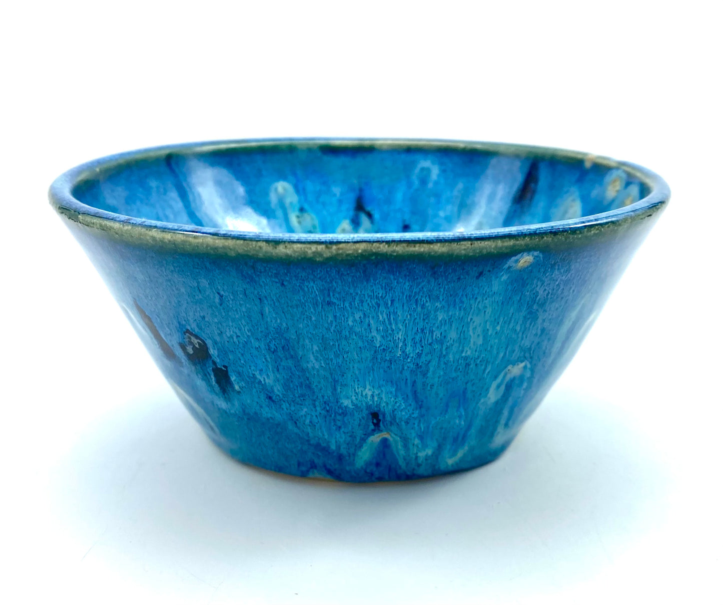 Small dish in vibrant galaxy blues