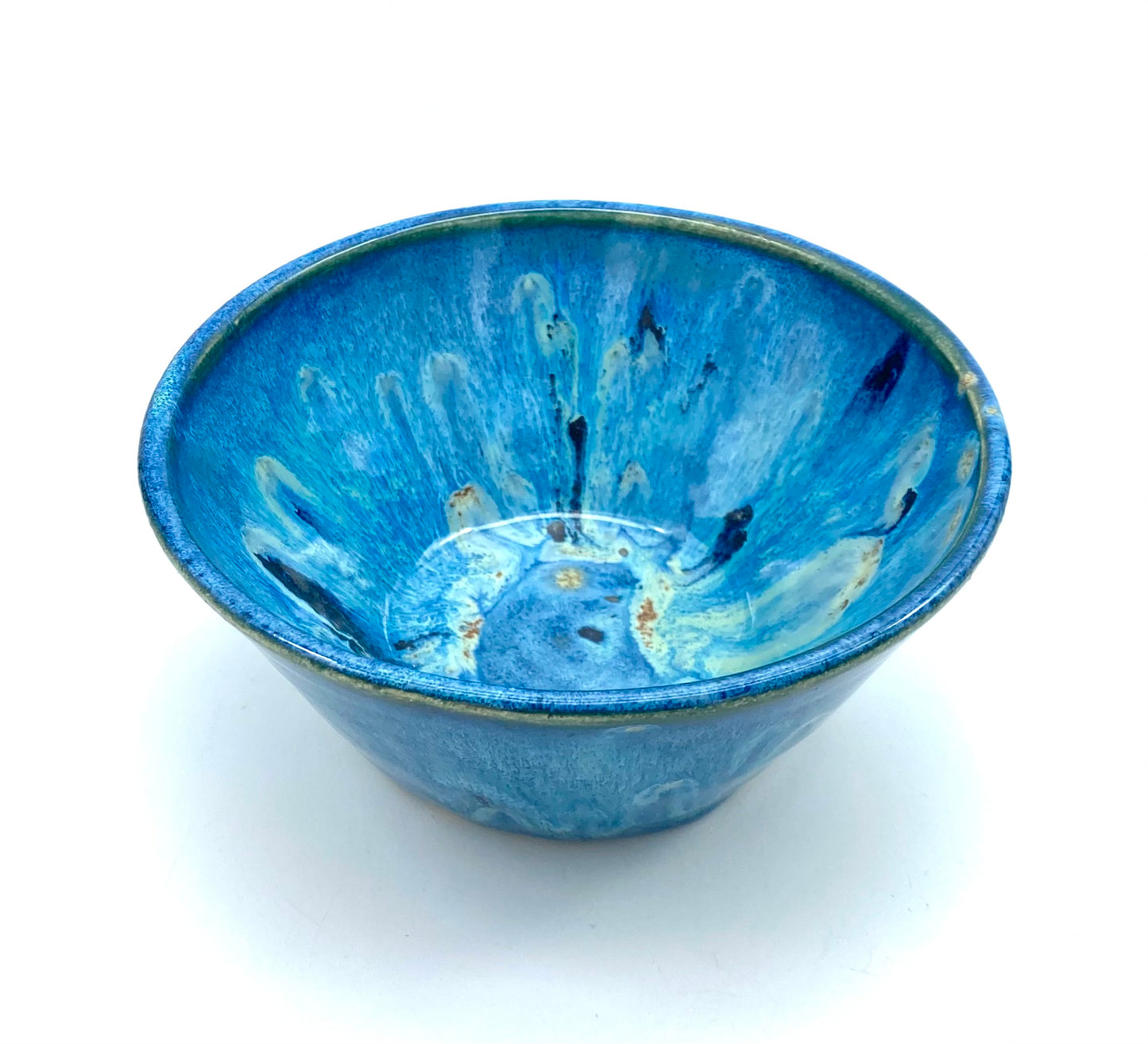 Small dish in vibrant galaxy blues