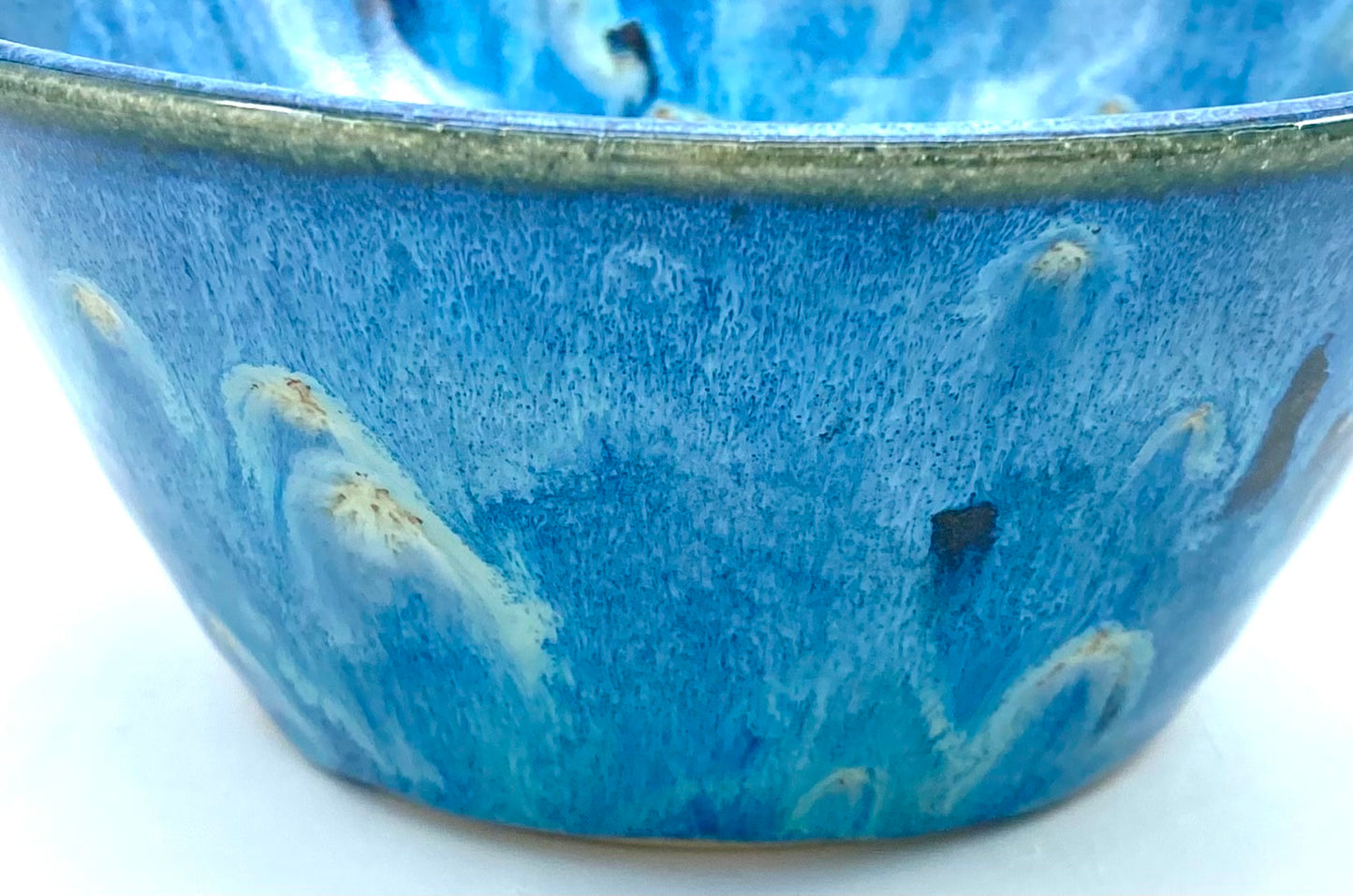 Small dish in vibrant galaxy blues