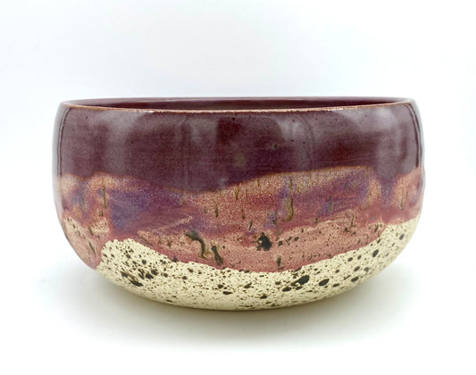 SECOND Medium bowl in speckled rich purples