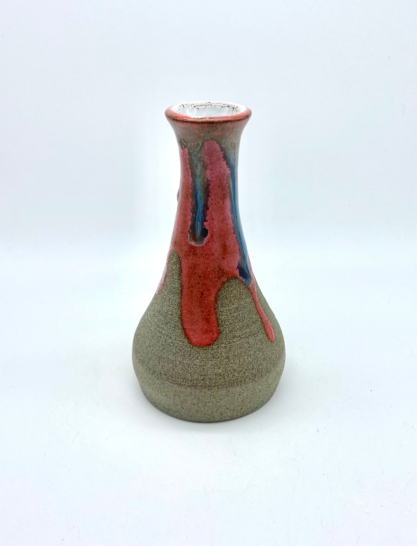 Bud vase or candlestick in Scandi speckled clay