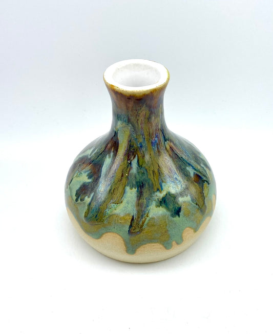 SECOND Vase in 'aqua falls' glazes