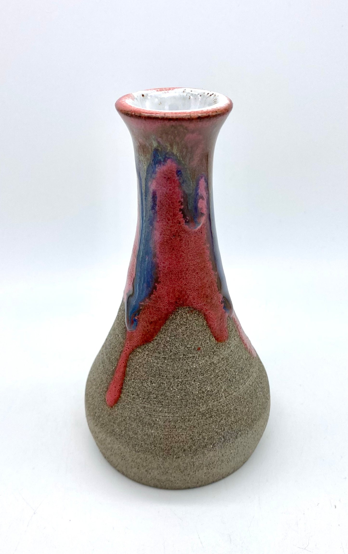 Bud vase or candlestick in Scandi speckled clay