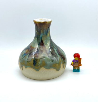 SECOND Vase in 'aqua falls' glazes