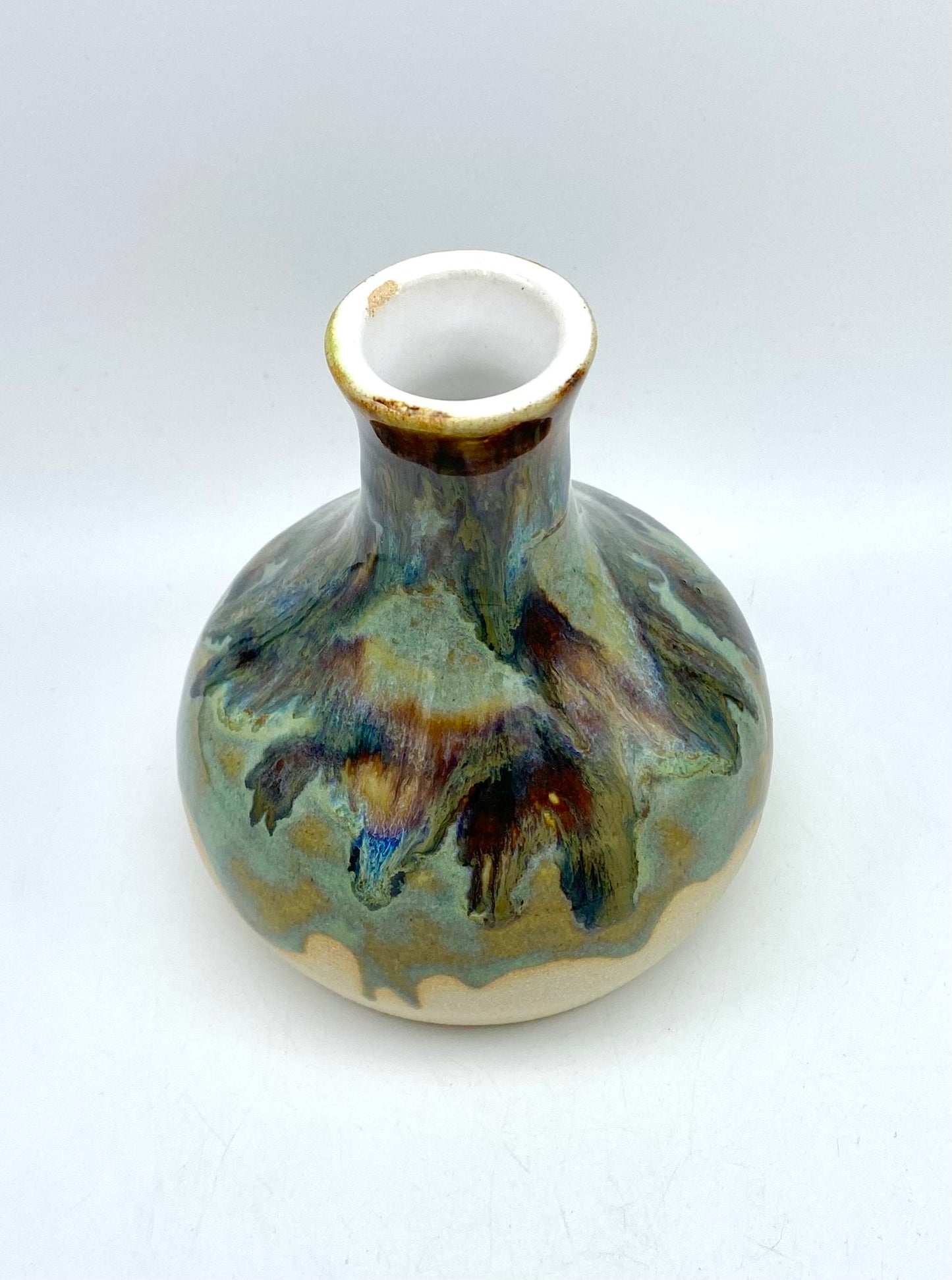 SECOND Vase in 'aqua falls' glazes