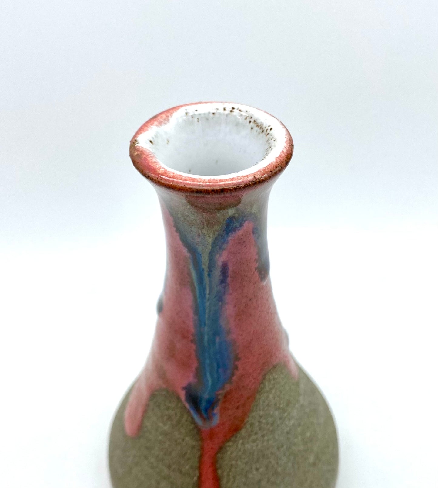 Bud vase or candlestick in Scandi speckled clay