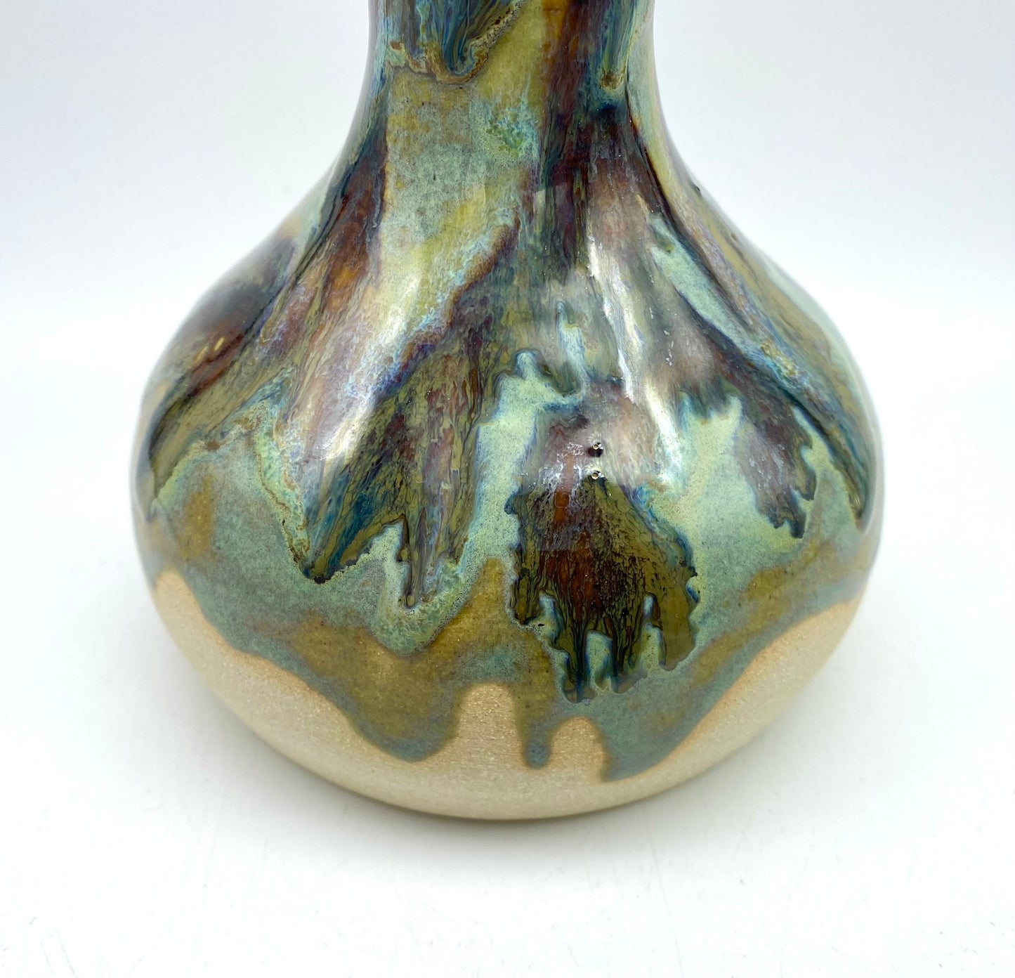 SECOND Vase in 'aqua falls' glazes