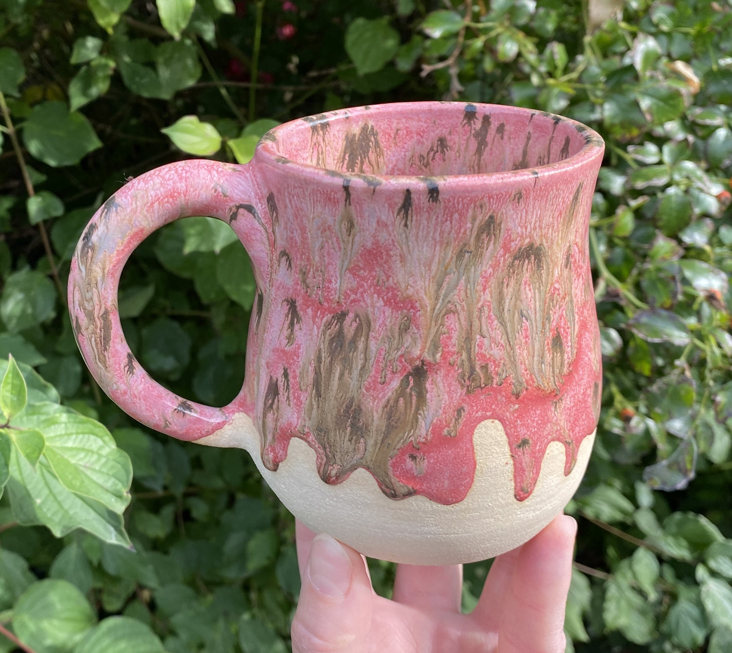 Lovely big fat mug in pinks