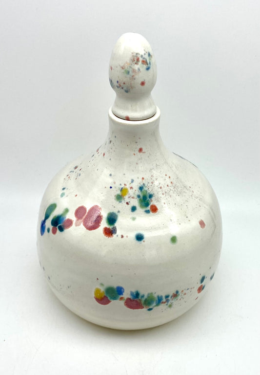 SECOND White decanter with multicolour firework flashes