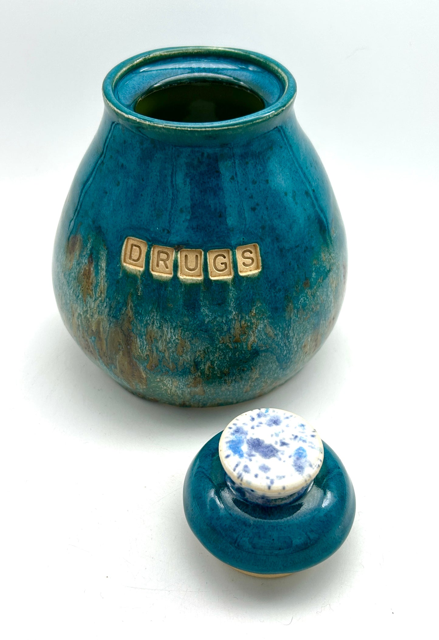 'Drugs' jar for tea, coffee, toiletries