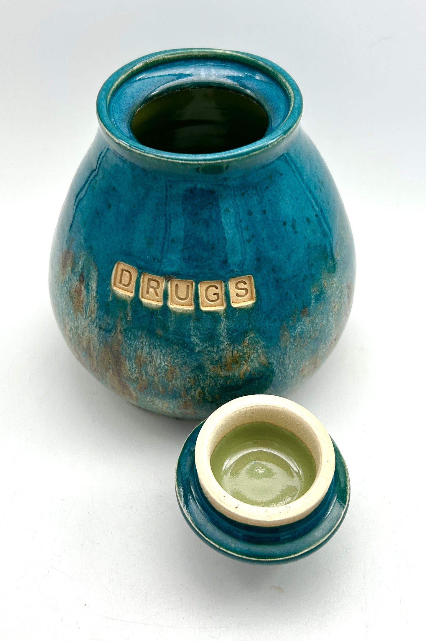 'Drugs' jar for tea, coffee, toiletries