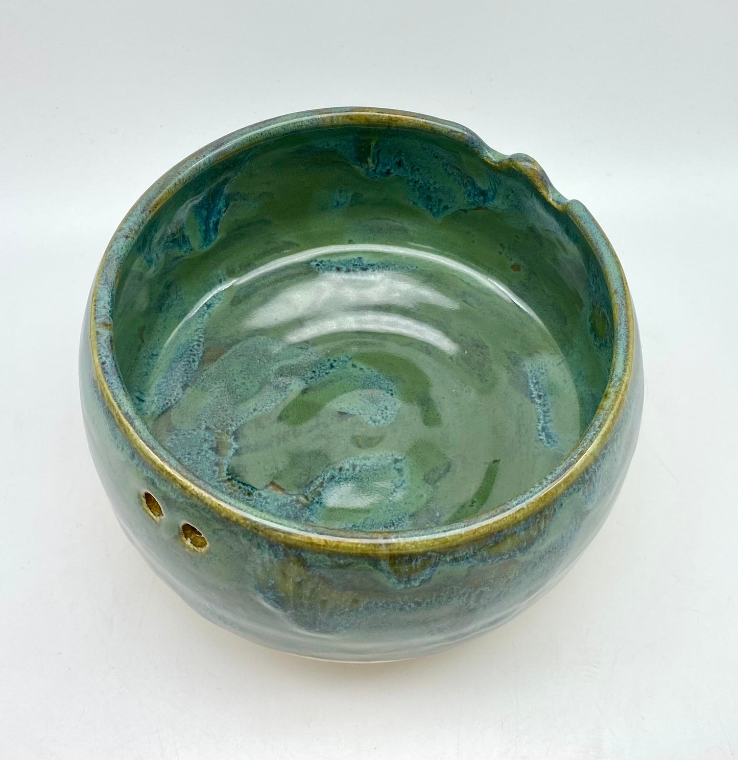 Chopstick bowl in rich dripping greens