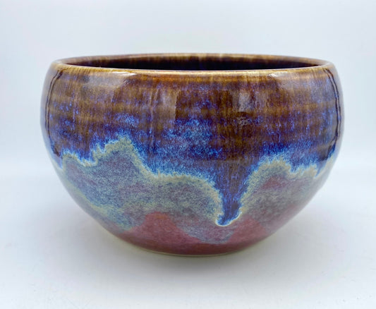 Bowl in rich blues and purples