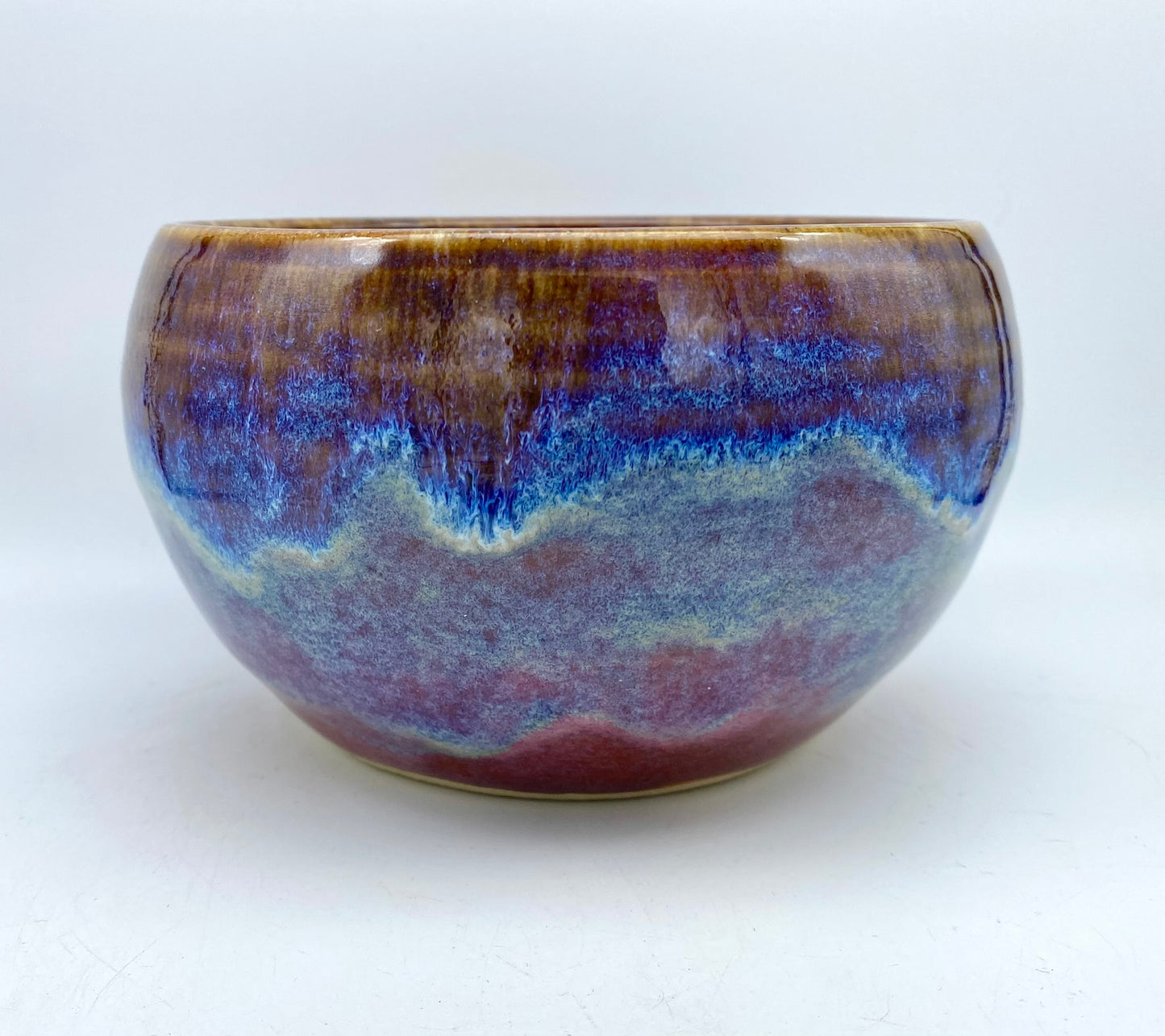 Bowl in rich blues and purples