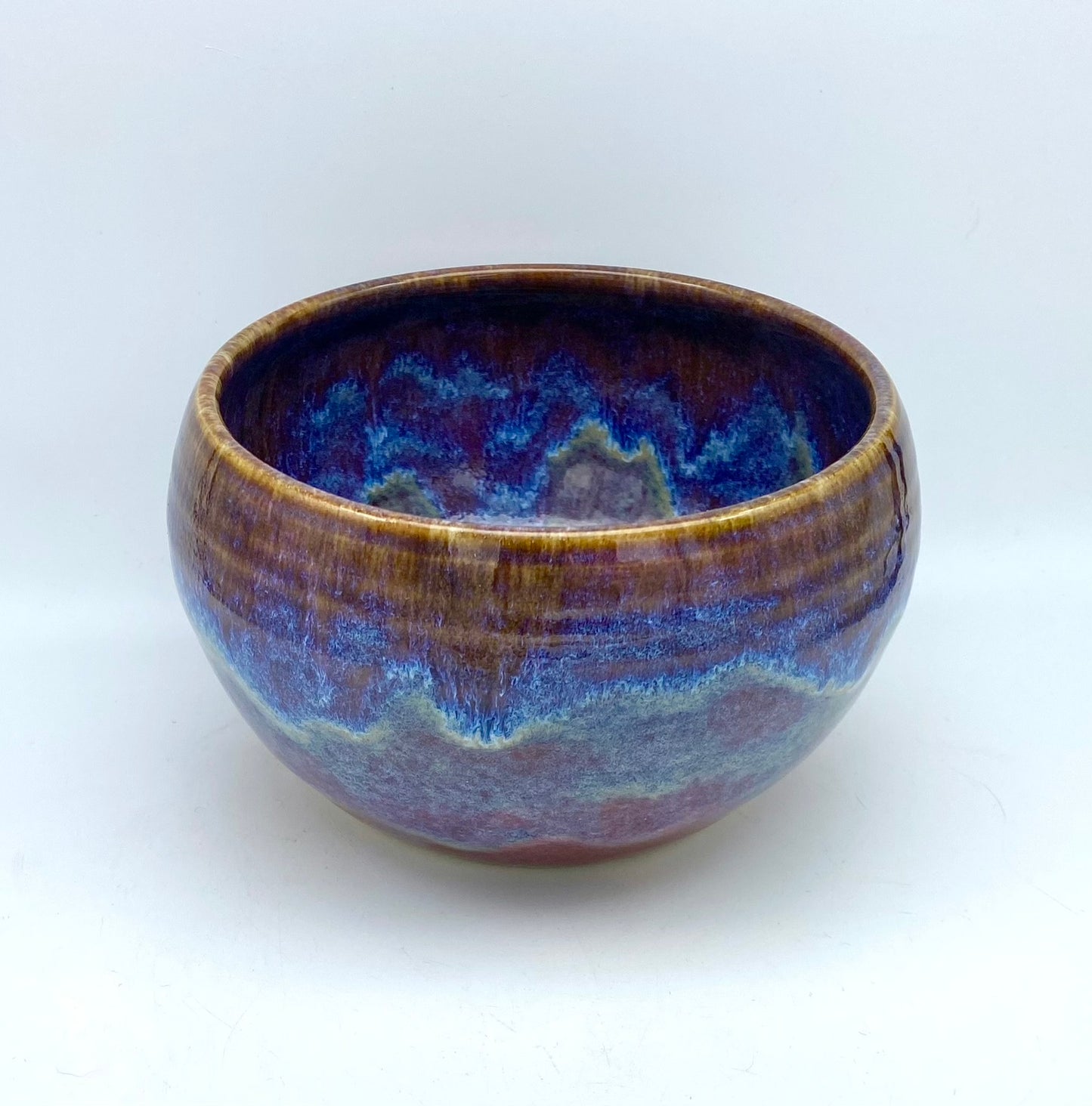 Bowl in rich blues and purples