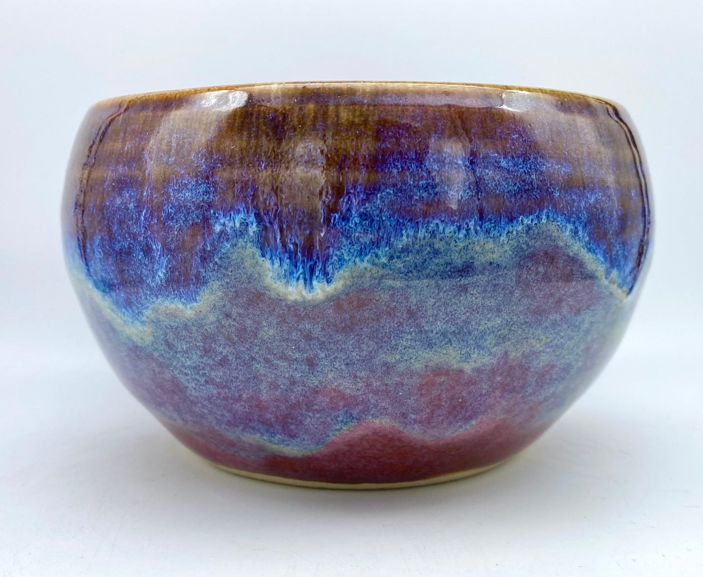 Bowl in rich blues and purples