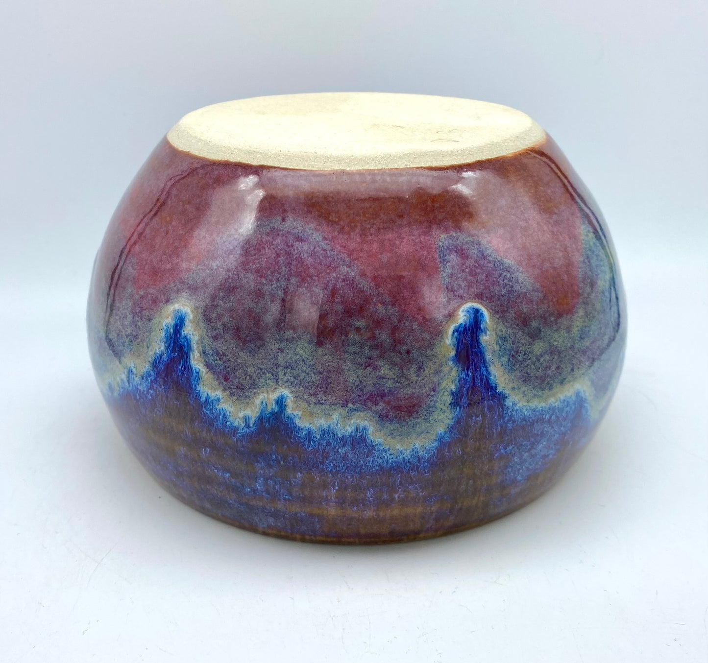 Bowl in rich blues and purples