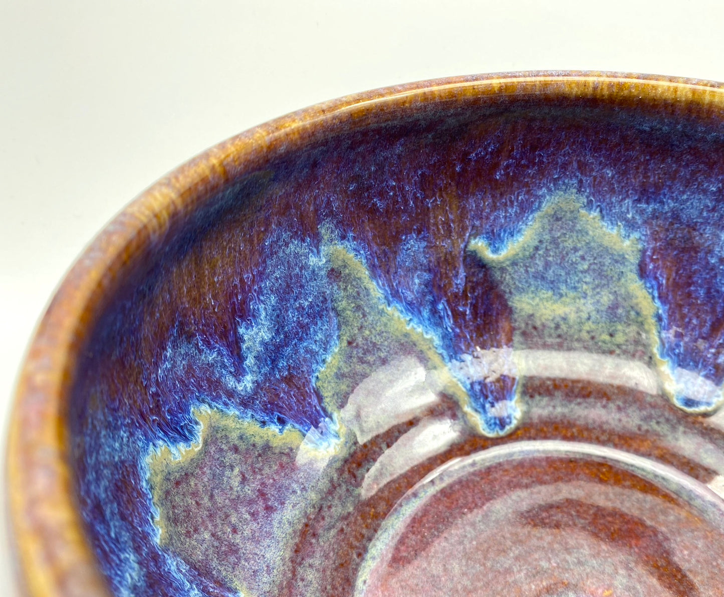 Bowl in rich blues and purples