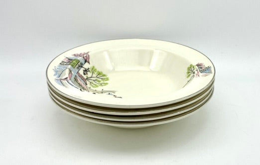 Four Alfred Meakin 1950s 'Montmartre' bowls