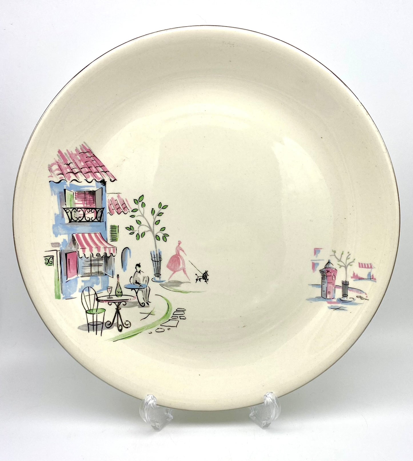 Alfred Meakin 1950s 'Montmartre' dinner plate