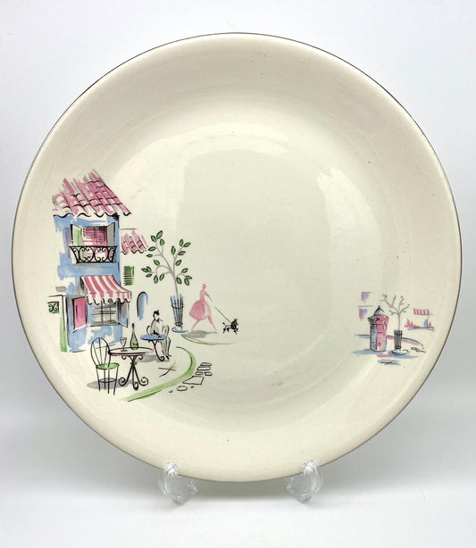 Alfred Meakin 1950s 'Montmartre' dinner plate